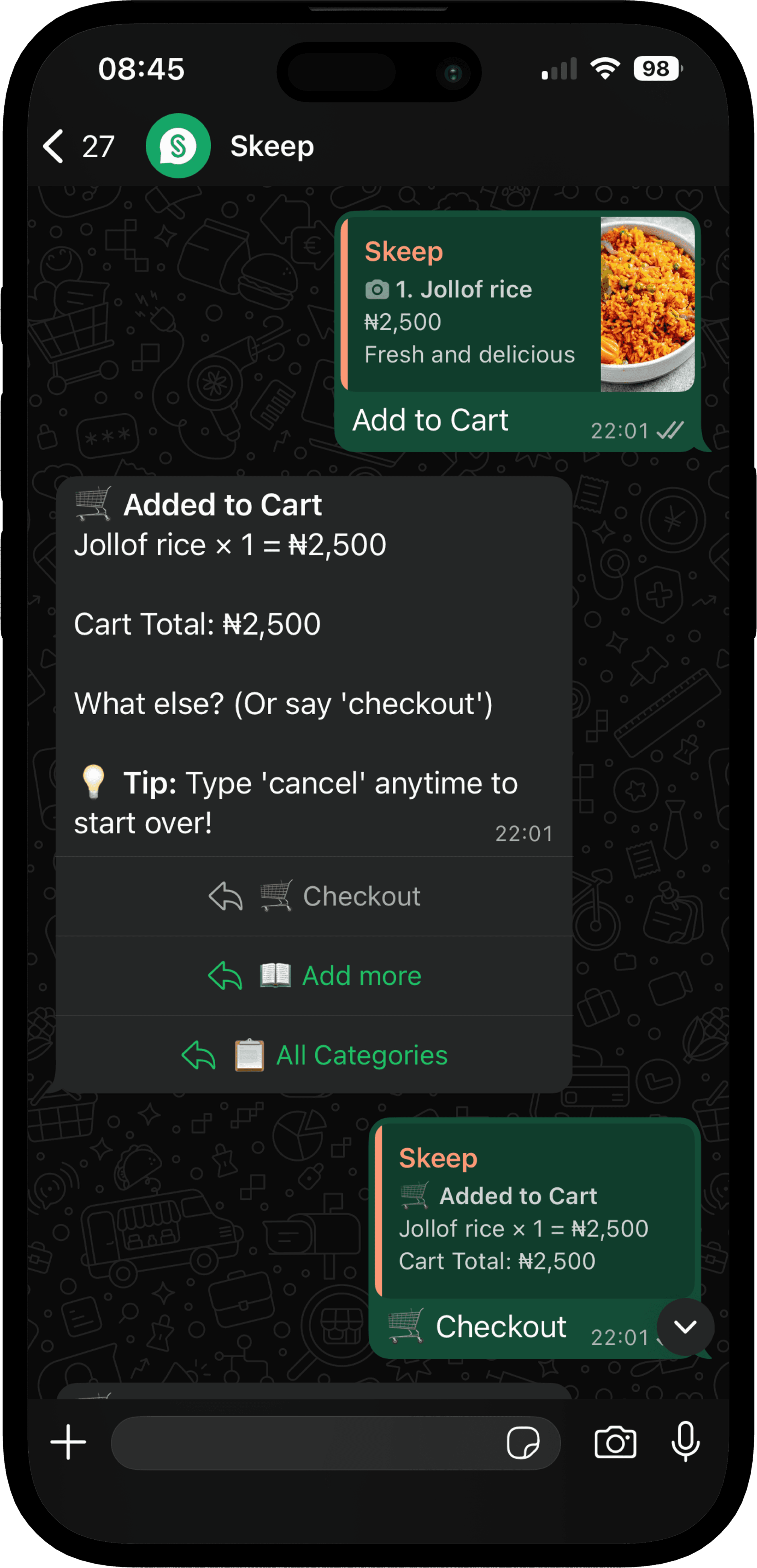 Checkout & relax