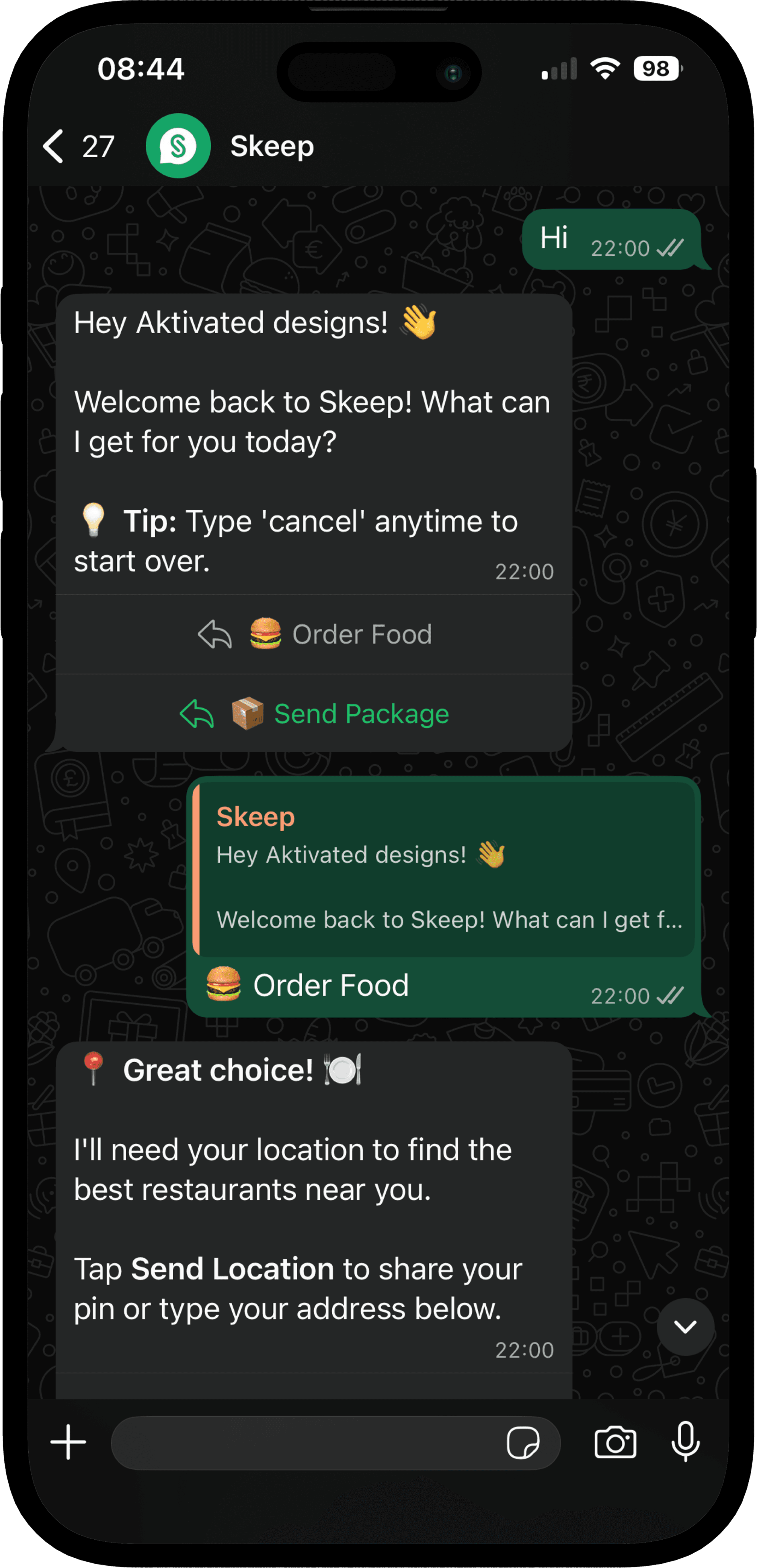 Message Skeep