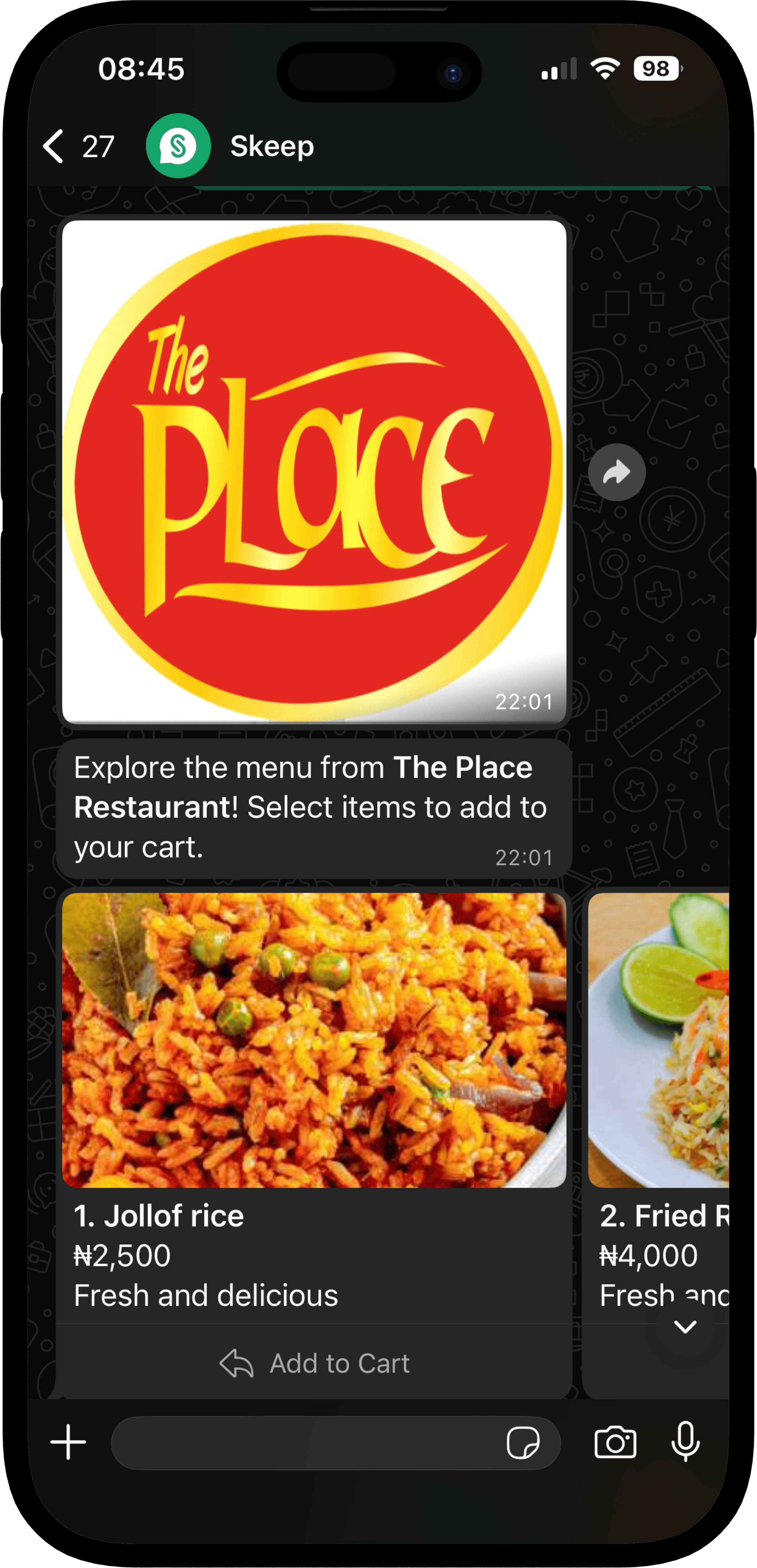 Pick your order